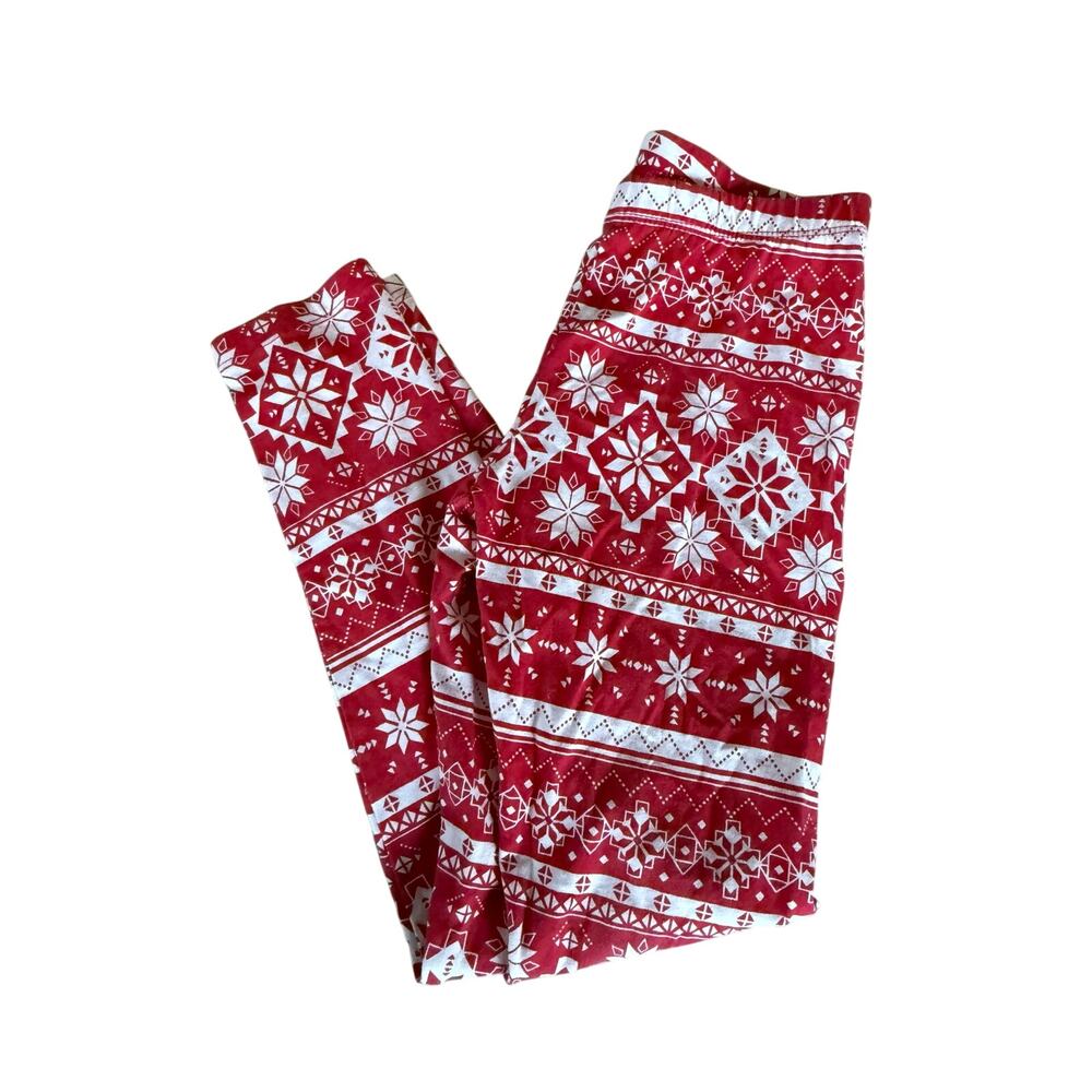 SO red snowflakes leggings size 10-12